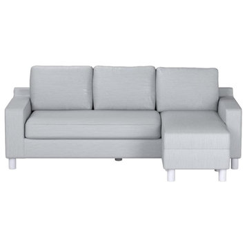 Sectional Sleeper Sofa, Elegant Design With Polyester Cushioned Seat, Grey