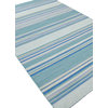 Flat-Weave Stripe Pattern Wool Blue/Area Rug, Blue/, 5 x 8, Kiawah