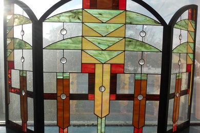 Stained Glass Fire Place Screens