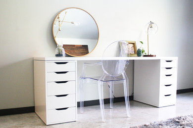 Inspiration for a modern bedroom remodel in Other