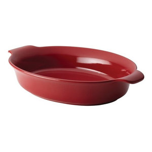 Pemberly Row Stoneware 2 qt. Baking Dish, Pumpkin Orange - Contemporary