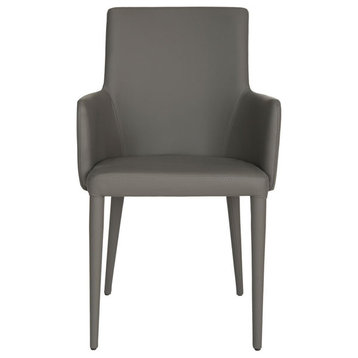 Amber Arm Chair Gray Pu Leather
