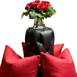 Black Faux Leather Circle Sofa - Products