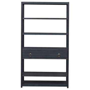 Liberty Furniture Midnight Accent Bookcase in Wire Brushed Denim