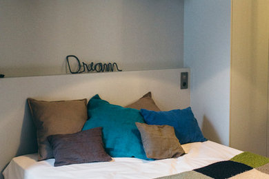 Exemple d'une chambre tendance.