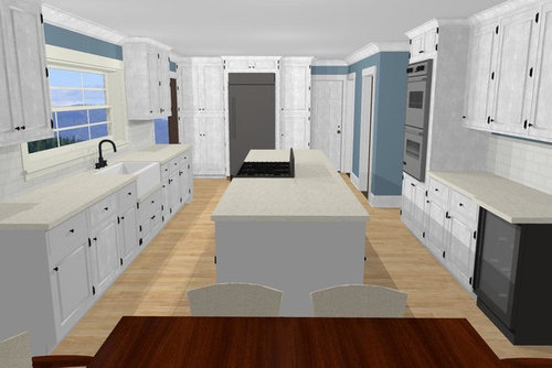 Galley Kitchen Island Ideas, Galley Kitchen With Island Floor Plans