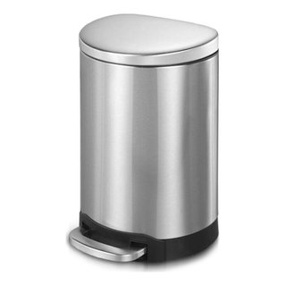 Superio Garbage Pail Narrow Stainless Steel 2.6 Gallon Step On Trash Can &  Reviews