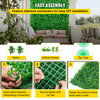 Artificial Boxwood Panels 20"x20" Hedge Plant Privacy Fence Screen, 20 Pcs