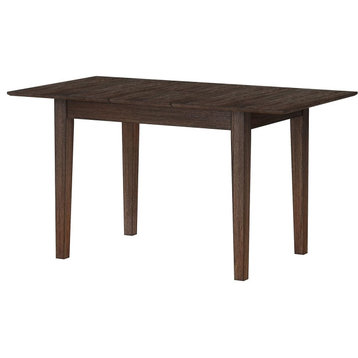 Convertible Dining Table, Rubberwood Frame With Rectangular Top, Espresso