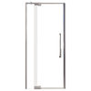 Transolid Irene 36"W x76"H Pivot Shower Door, Brushed Nickel With Clear Glass