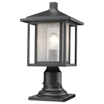 Aspen Collection 1 Light Outdoor in Black Finish