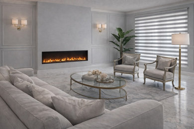 Minimalist living room photo in Orange County