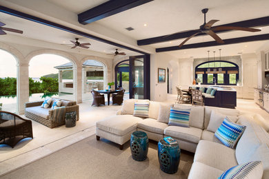 Family room - craftsman family room idea in Charleston