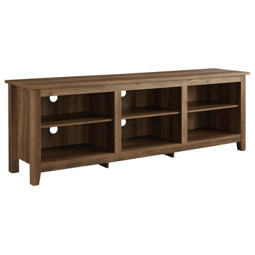58" Traditional Wood TV Media Stand Storage Console, Rustic Oak, 58"