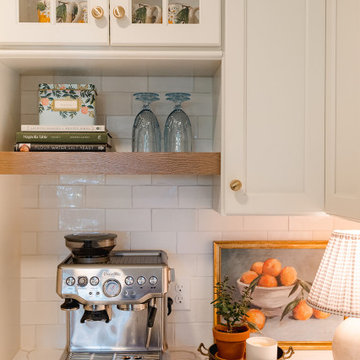Warm White Transitional Family Kitchen
