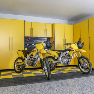Yellow Cabinets and Swisstrax flooring
