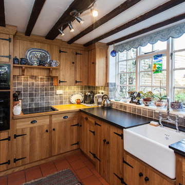 Character Oak farmhouse kitchen in old cottage