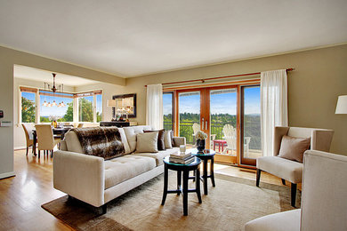 Living room - contemporary living room idea in Seattle