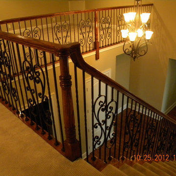Elegant staircase Iron Balusters Huntingdon Valley PA