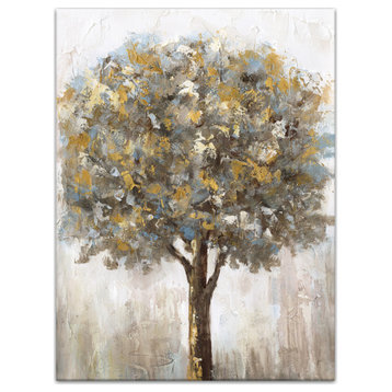 Neutral Painted Tree 30x40 Canvas Wall Art