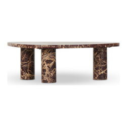 ZINHOME - Zion Coffee Table-Big Table-Merlot - Coffee Tables