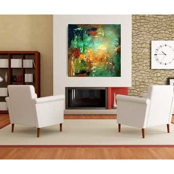 Golden Modern Abstract-Discounted Items