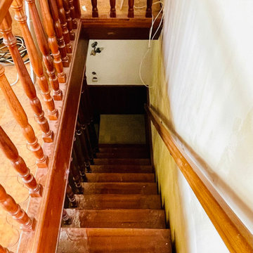 Vue des escaliers en haut