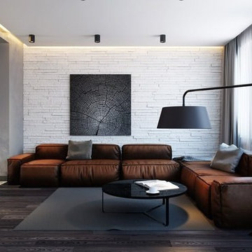 Modern Apartment Design. 3D Visualization