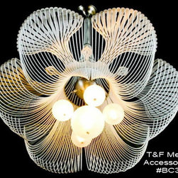 Metal Beaded chain chandelier - Lighting