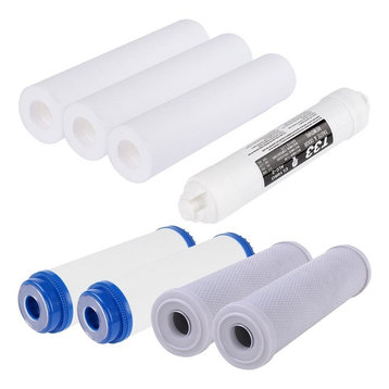 5-Stage Reverse Osmosis System Replacement Filter Set Ro Cartridges 8-Piece Set