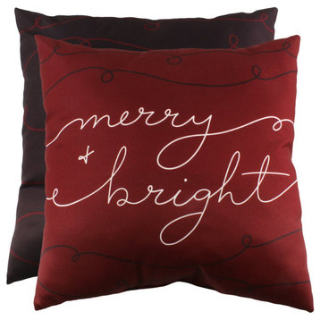 Merry and Bright Double Sided Pillow