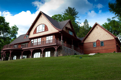 Example of an arts and crafts exterior home design in Other