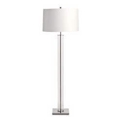 Arteriors Home - Arteriors Home Norman Glass and Polished Nickel Floor Lamp - Floor Lamps