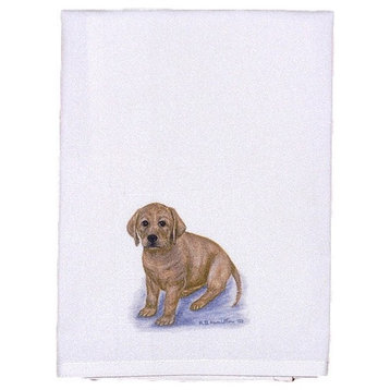 Betsy Drake Yellow Lab Guest Towel