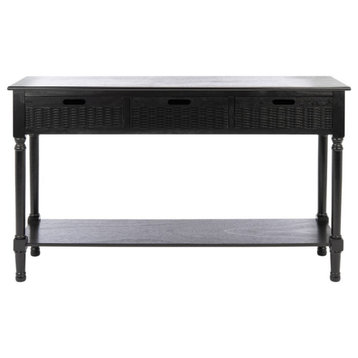Duncan 3 Drawer Console Black