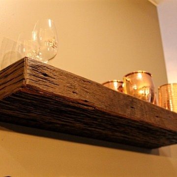 Rustic custom bar cabinets