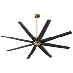 Oxygen Lighting - Fleet 72" 8-Blade Ceiling Fan, Aged Brass - Stylish and bold. Make an illuminating statement with this fixture. An ideal lighting fixture for your home.