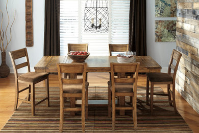 Ashley Krinden Counter Table with 6 Counter Stools