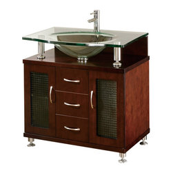 Mahogany bathroom vanities and sink Cologne collection 32" - Bathroom Vanities And Sink Consoles