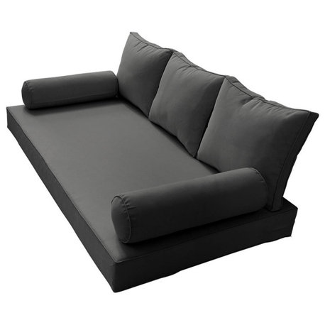 S3 Twin Size 6PC Pipe Daybed Mattress Cushion Bolster Pillow Complete Set AD003