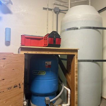 Well water storage. Pressure tank.
