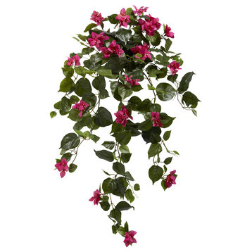 Nearly Natural 37" Bougainvillea Hanging Artificial Plant (Set of 2)
