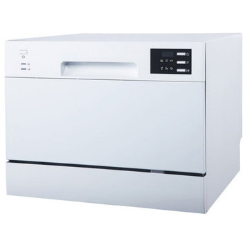 Countertop Dishwasher With Delay Start & Led, White