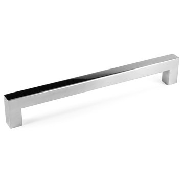 Celeste Square Bar Pull Cabinet Handle Polished Chrome Stainless 14mm, 8"
