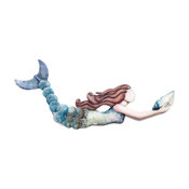 Swimming Mermaid Wall Decor, Capiz Shell and Metal Art