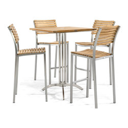 Vogue 5 Piece Square Bar Set - 70075 - Outdoor Pub And Bistro Sets
