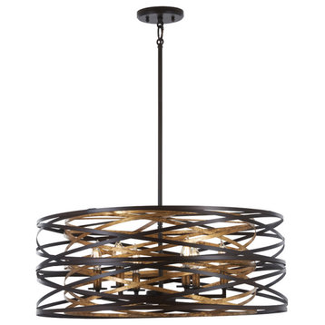 Minka Lavery 4673 Vortic Flow 6 Light 26"W Taper Candle - Dark Bronze with
