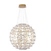 31.5" Gold Metal LED Chandelier With White Diffuser