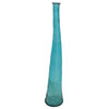 Tall Round Reclaimed Glass Vase, Turquoise