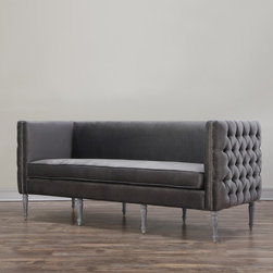 Bryn Sofa | Grey Velvet - Products